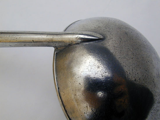 A Simeon Stedman Pewter and Wood Ladle