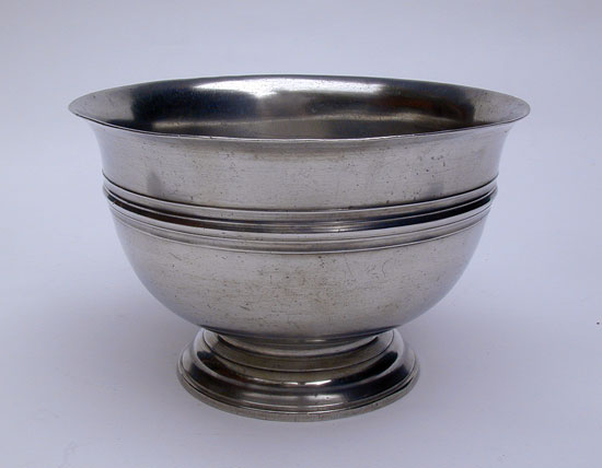 A English Export Pewter Broth Bowl