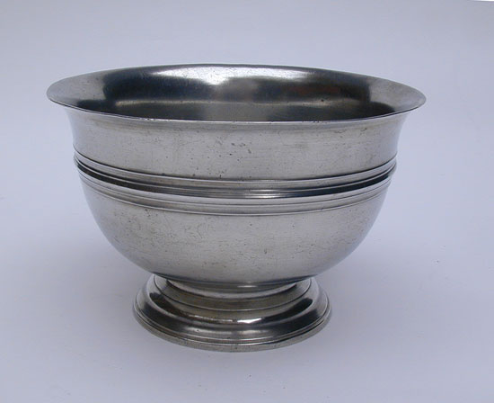 A English Export Pewter Broth Bowl