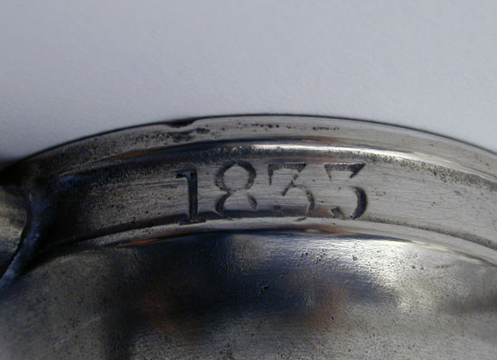 An Unmarked Boardman Baluster Pewter Gill Measure