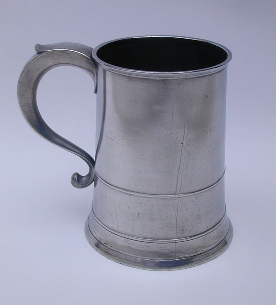 A Quart Pewter Export Mug by Edgar Curtis & Co