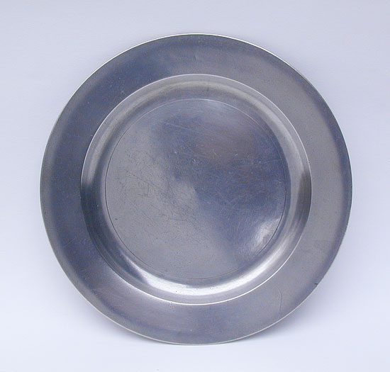 A Rare Flat Rim Pewter Plate by Thomas Byles