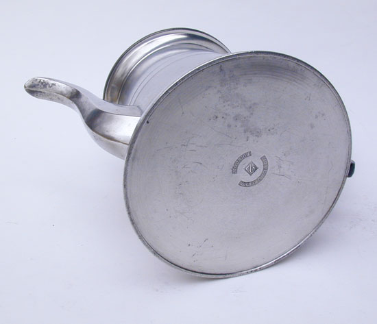 A Truncated Light House Form American Pewter Teapot by Morey & Ober