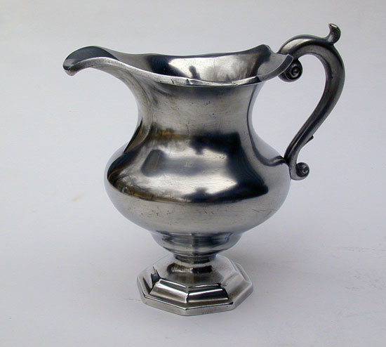 A Leonard Reed & Barton Pewter Creamer