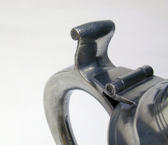 A Tall American Pewter Flagon by Israel Trask