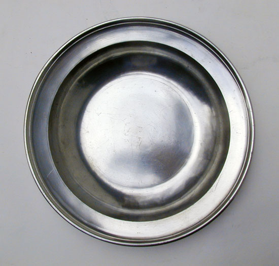 An Export Pewter Deep Dish by Thomas & Townsend Compton