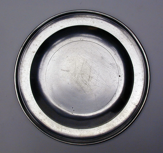 An Export Pewter Plate by John Townsend