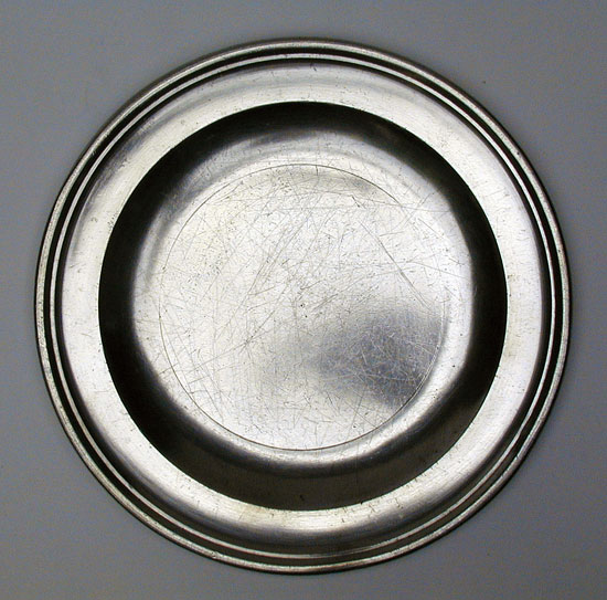 An Export Pewter Plate by Thomas & Townsend Compton