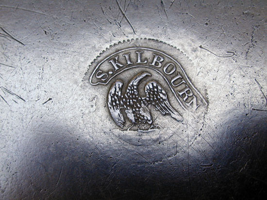  A Near Mint Southern Pewter Plate by Samuel Kilbourn