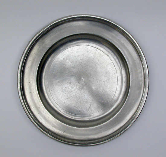 A Fine American Pewter Plate by Samuel Danforth of Hartford