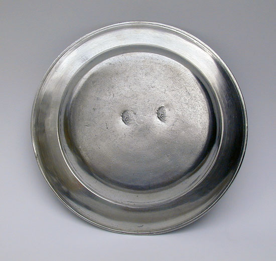 A Fine American Pewter Plate by Samuel Danforth of Hartford