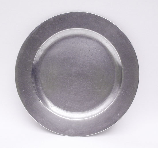 A Scarce Early Manufactured Love Flat-Rim Pewter Plate