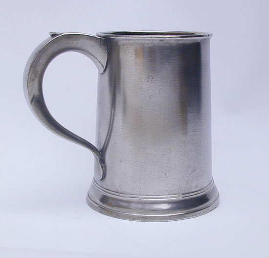 An Export Pewter Quart Taper-Sided Mug by Townsend & Compton