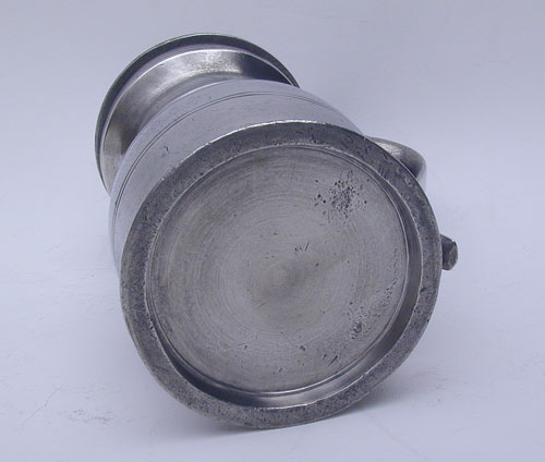 An English Quart Pewter Bud Baluster Measure