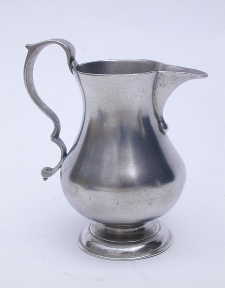 A Scarce Early Export Pewter Cream Pot by Edward Quick II