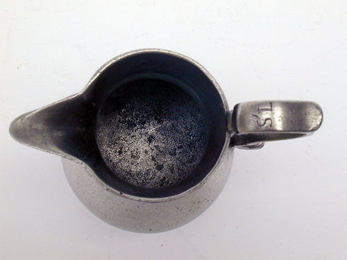 A Scarce Early Export Pewter Cream Pot by Edward Quick II