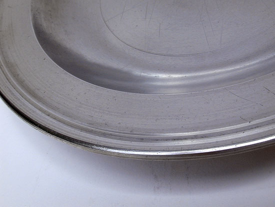 A Pair of Export Pewter Soup Plates by Townsend & Compton