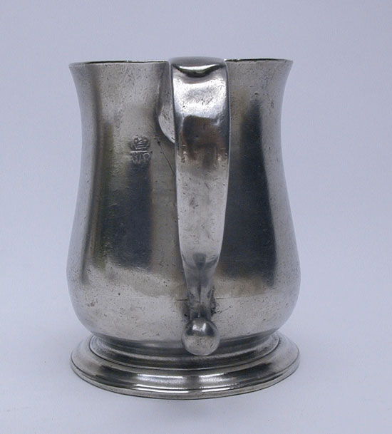 A Well Worn Tulip Export Pewter Mug by John Townsend