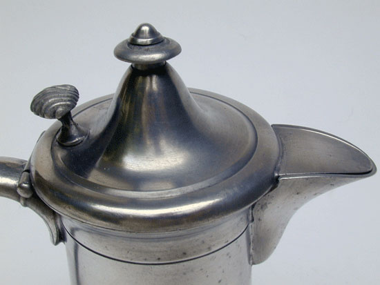An Unmarked American Mid 19th Century Pewter Syrup