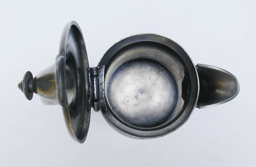 An Unmarked American Mid 19th Century Pewter Syrup