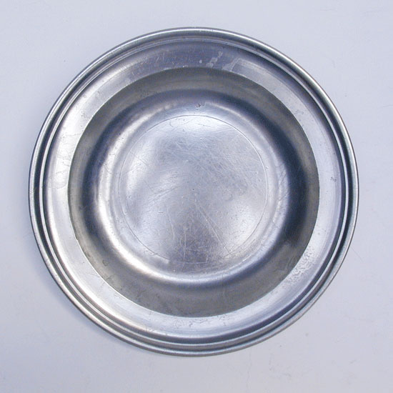 An Export Pewter Soup Plate by Townsend & Compton