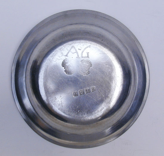 An Export Pewter Soup Plate by Townsend & Compton