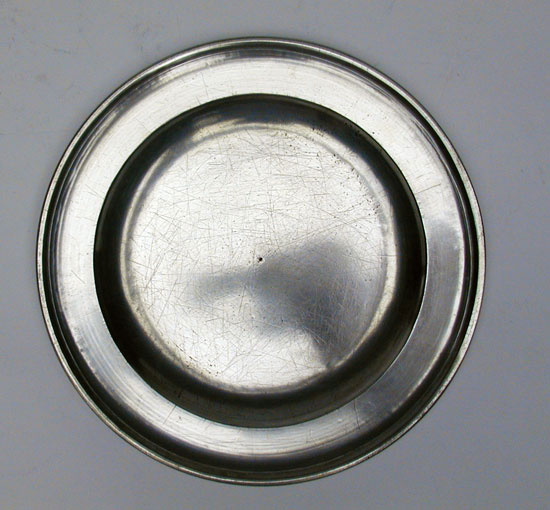 A Set of Six Export Pewter Plates by Fasson and Son