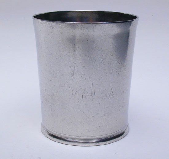 A Pint Capacity Pewter Export Beaker by Edmund Grove