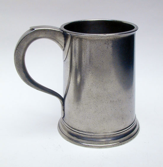 An Export Quart Taper-Sided Pewter Mug by Cornelius Swift