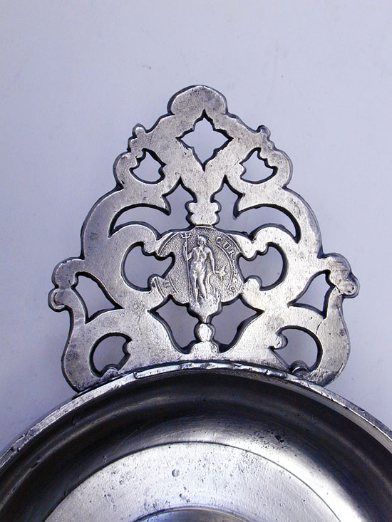 A Fine Export Flower Handle Porringer by Edgar Curtis & Co.