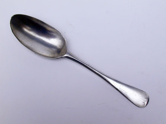 An Export Pewter Tablespoon by Samuel Ellis