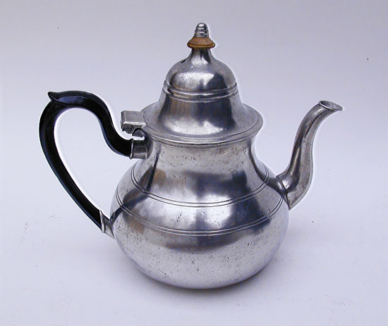 An Export Pewter Teapot by Crane & Stinson