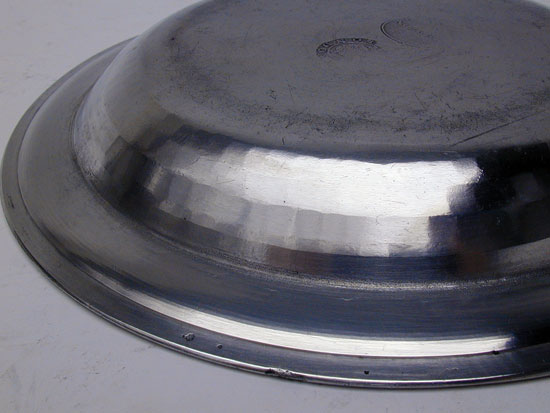An Export Pewter Soup Plate by Thomas & Townsend Compton