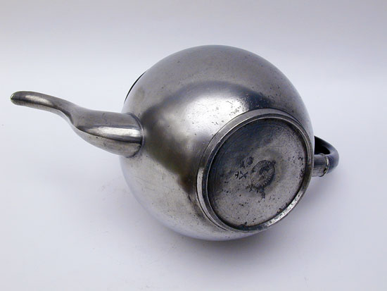 A Scarce Form Early Josiah Danforth Pewter Teapot