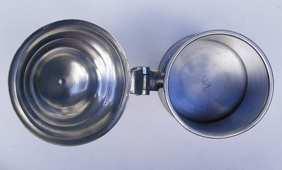 A Quart Pewter Export Tankard by Townsend & Compton