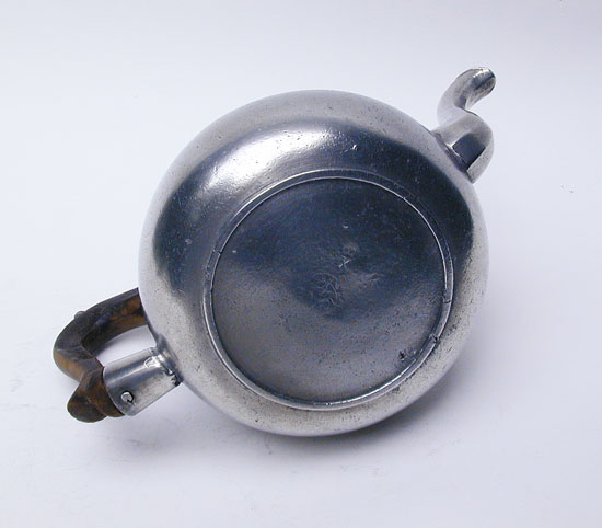 An Export Pear Form Pewter Teapot by John Townsend