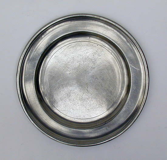 A Jacob Whitmore Pewter Plate