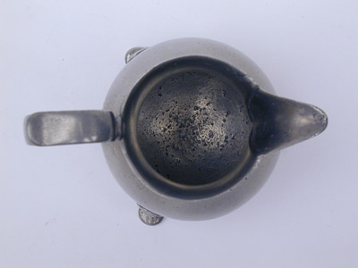 An Export Pewter Cream Pot by Richard Pitt
