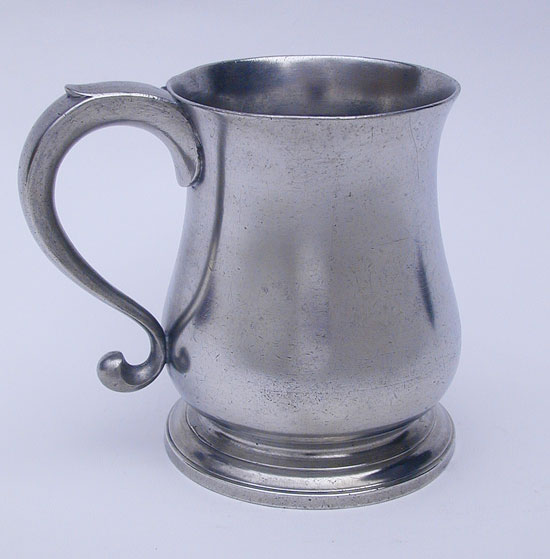 An Export Pewter Pint Tulip Mug by Townsend & Compton