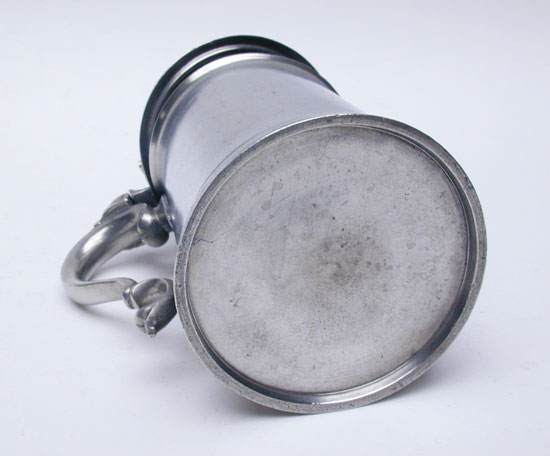 A Quart Export Pewter Tankard by Nathaniel Barber