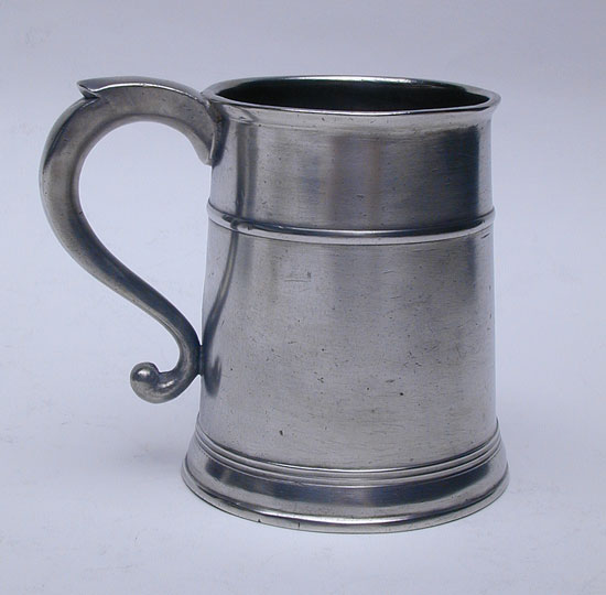 A Very Scarce Samuel Danforth Pint Mug with High Fillet