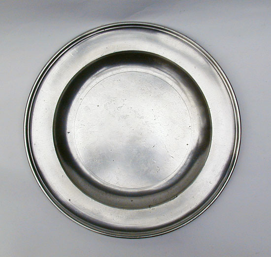 An Export Pewter Dish by Townsend & Compton of London