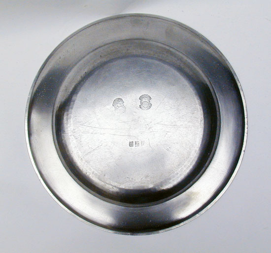 An Export Pewter Dish by Townsend & Compton of London