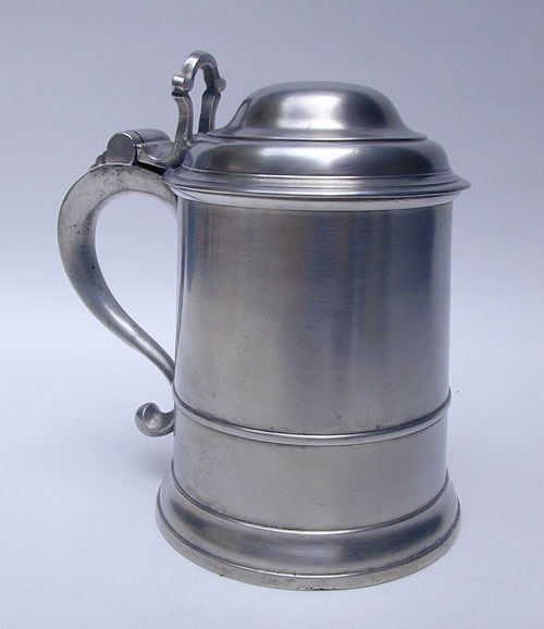 A Taper-Sided Pewter Export Tankard by Bush & Pekins