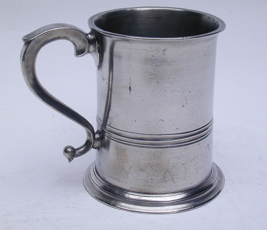 A Scottish Domestic Pint Pewter Mug by James Moyes