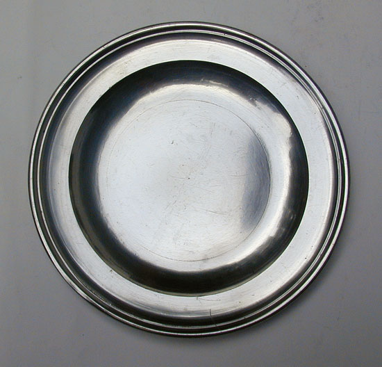 A Set of Six Near Mint Townsend & Compton Export Pewter Plates