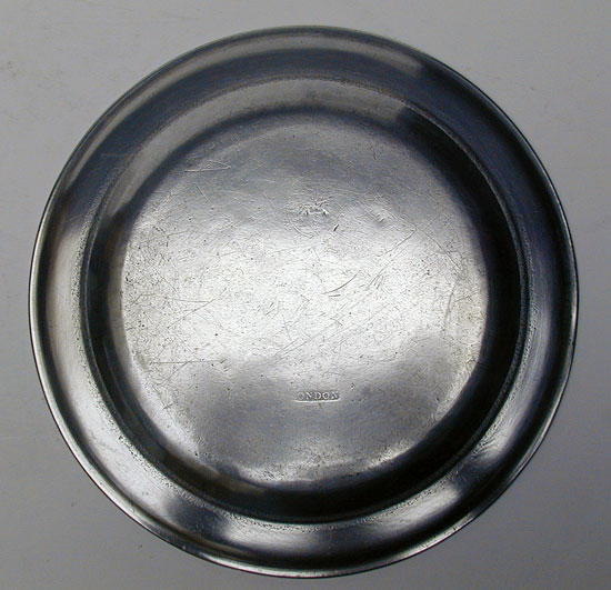 An Export Pewter Plate by Hale & Sons