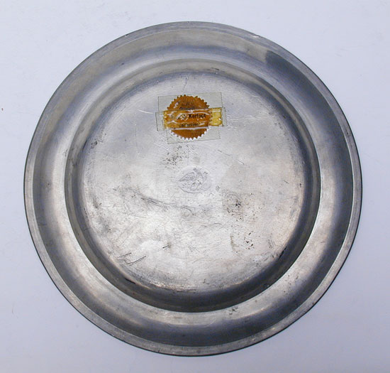 A Single Reed Rim Pewter Plate by Robert Palethorp Jr.