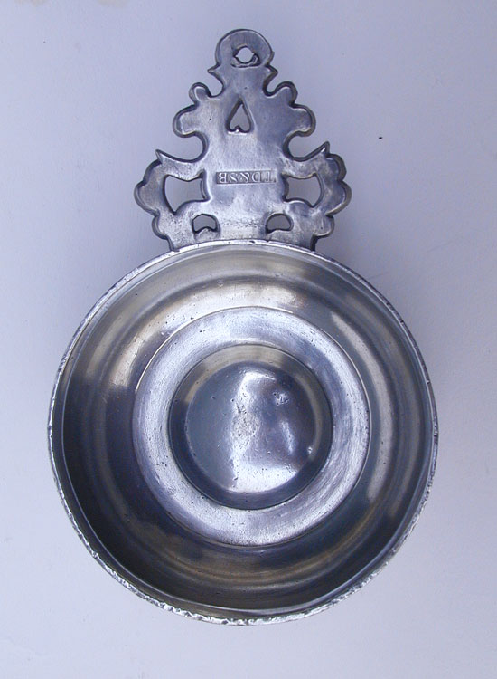 A Modified Old English Handle Porringer by Thomas D. Boardman & Sherman Boardman