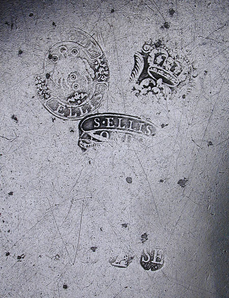 A Pair of Export Pewter Plates by Samuel Ellis